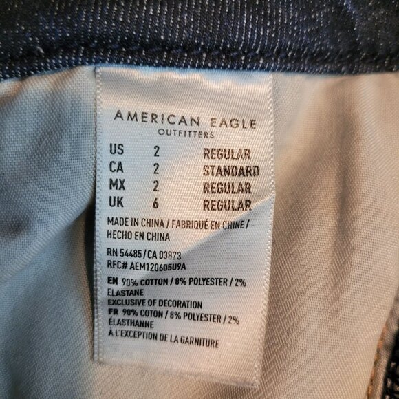 American Eagle Jeans 2 R Curvy Jegging Super Hi Rise Next Level Stretch - Picture 6 of 11